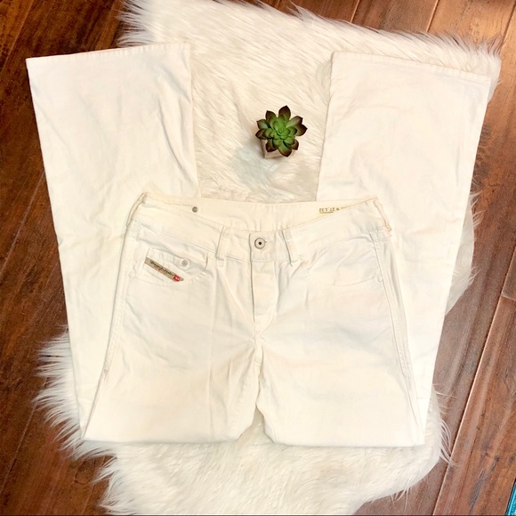 Diesel Denim - Diesel Vixy White Stretch Flare Leg Jeans 27